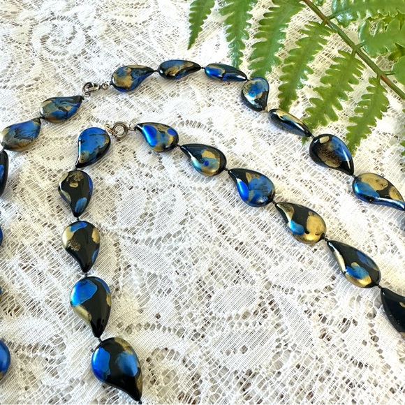 Avon Jewelry - Pair of Vintage Avon Flaming Teardrop Necklaces